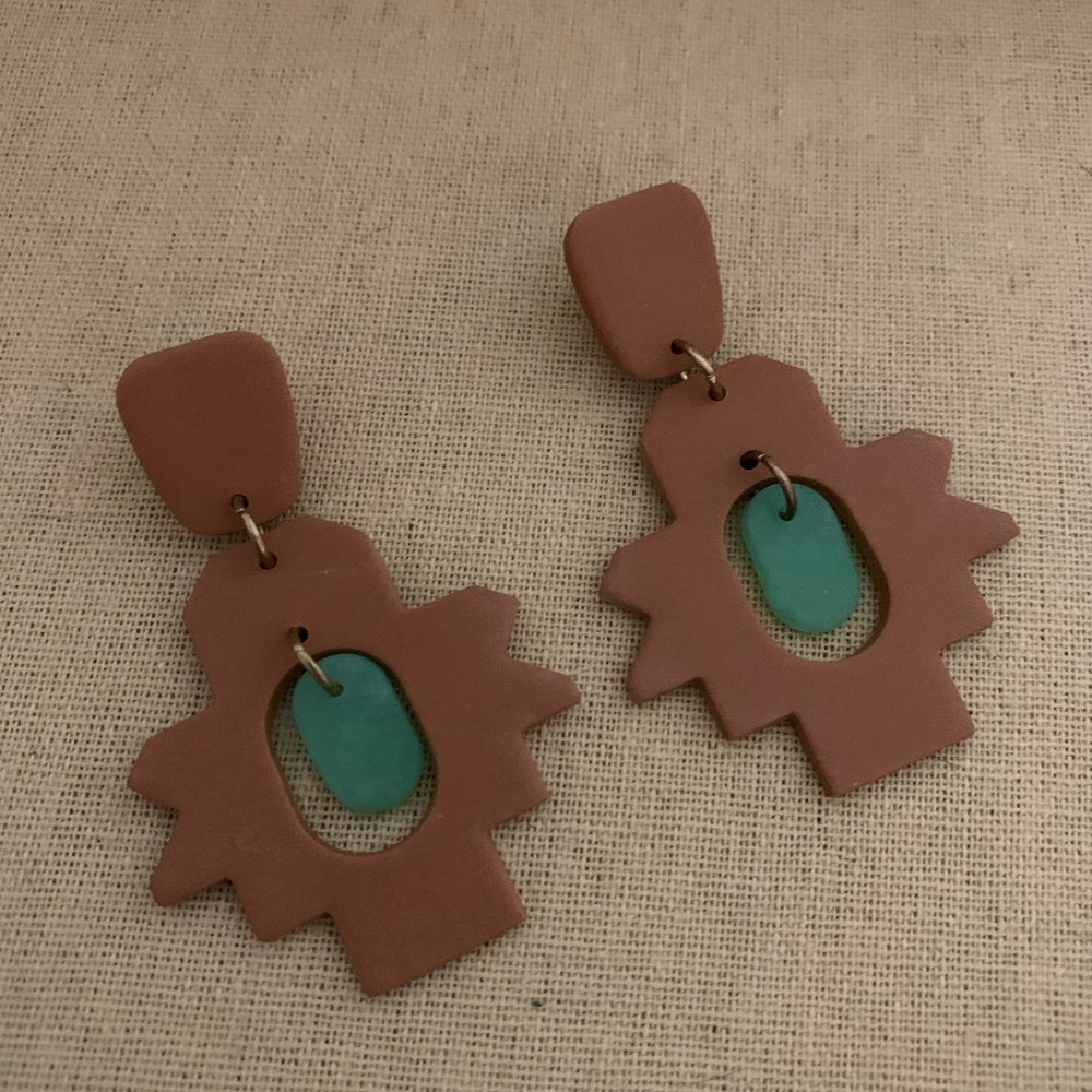 Handmade clay earrings
